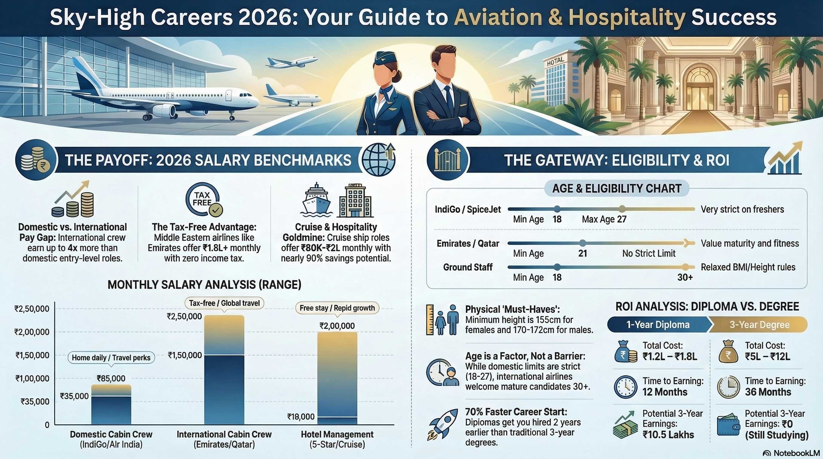 Flight Attendant Age Limit for Freshers 2026: Airline-Wise Requirements & Exceptions - Cabin Crew career guide from Wings Institute Vadodara Gujarat